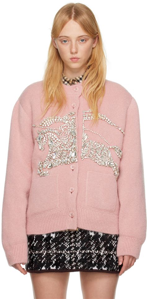 burberry pink knit cardigan|burberry cardigan women's sale.